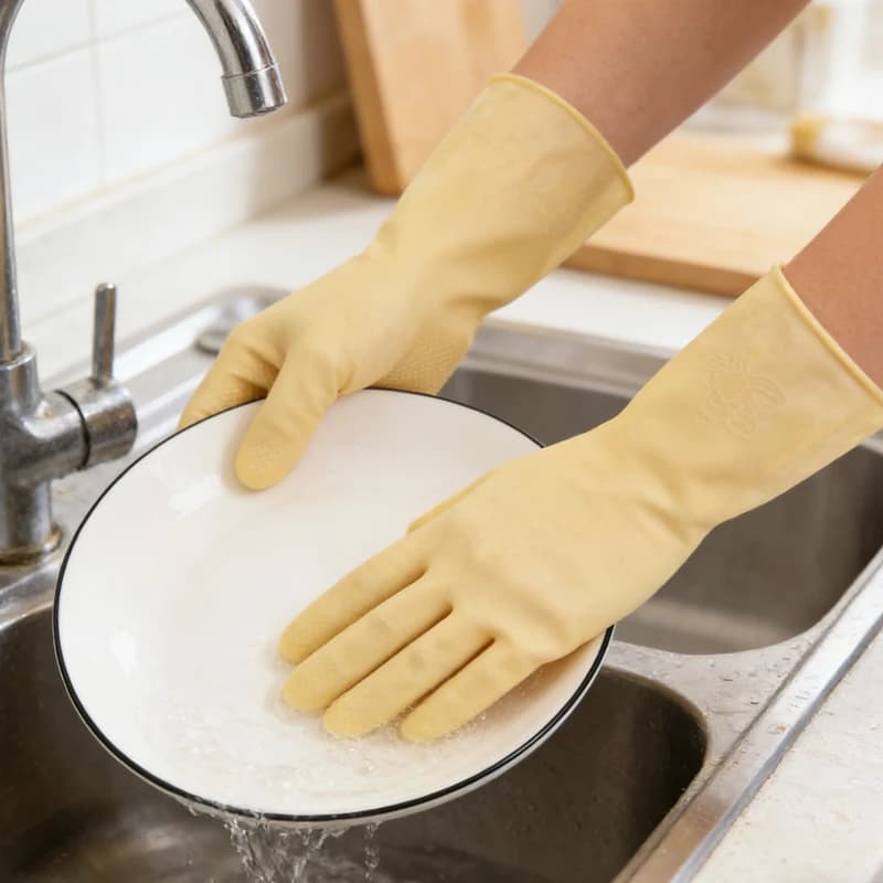 Guanti in Lattice per Lavare i Piatti, Guanti Spessi per Pulizie Domestiche, Resistenti per Cucina e Lavori Domestici