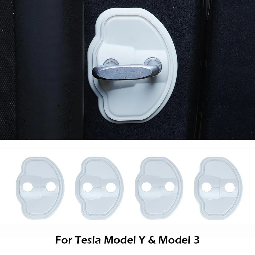 For 2017-2026 Tesla Model Y Juniper Model 3 Highland Door Lock Cover Protector Anti-Rust Door Striker Latches Stopper Covers