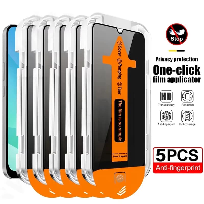 1-5PCS Pellicola Protettiva Oleofobica Anti-Spia per Poco M7 F7 Pro X7 X6 X5 M6 F6 Pro 5G F5 con Rimozione Automatica della Polvere
