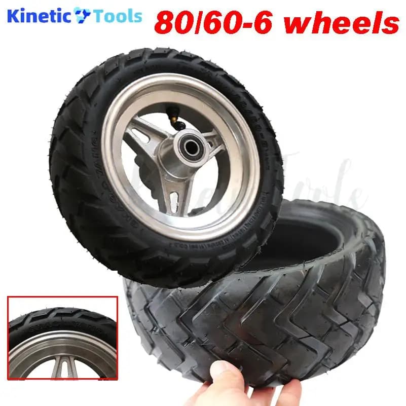 Pneumatico tubeless 80/60-6 con mozzo per freno a disco per scooter elettrico Curuss R10 FLJ C11/T11, bicicletta, Mini Kibe, ATV, ruote da 10 pollici