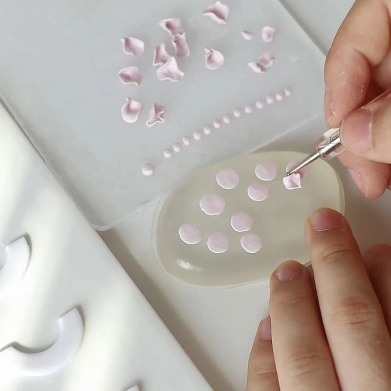 Strumento per ceramica Tampone in silicone morbido Modellazione Strumento per punteggiare Stampo in argilla polimerica per orecchini fai-da-te Artigianato Accessori per la produzione di petali