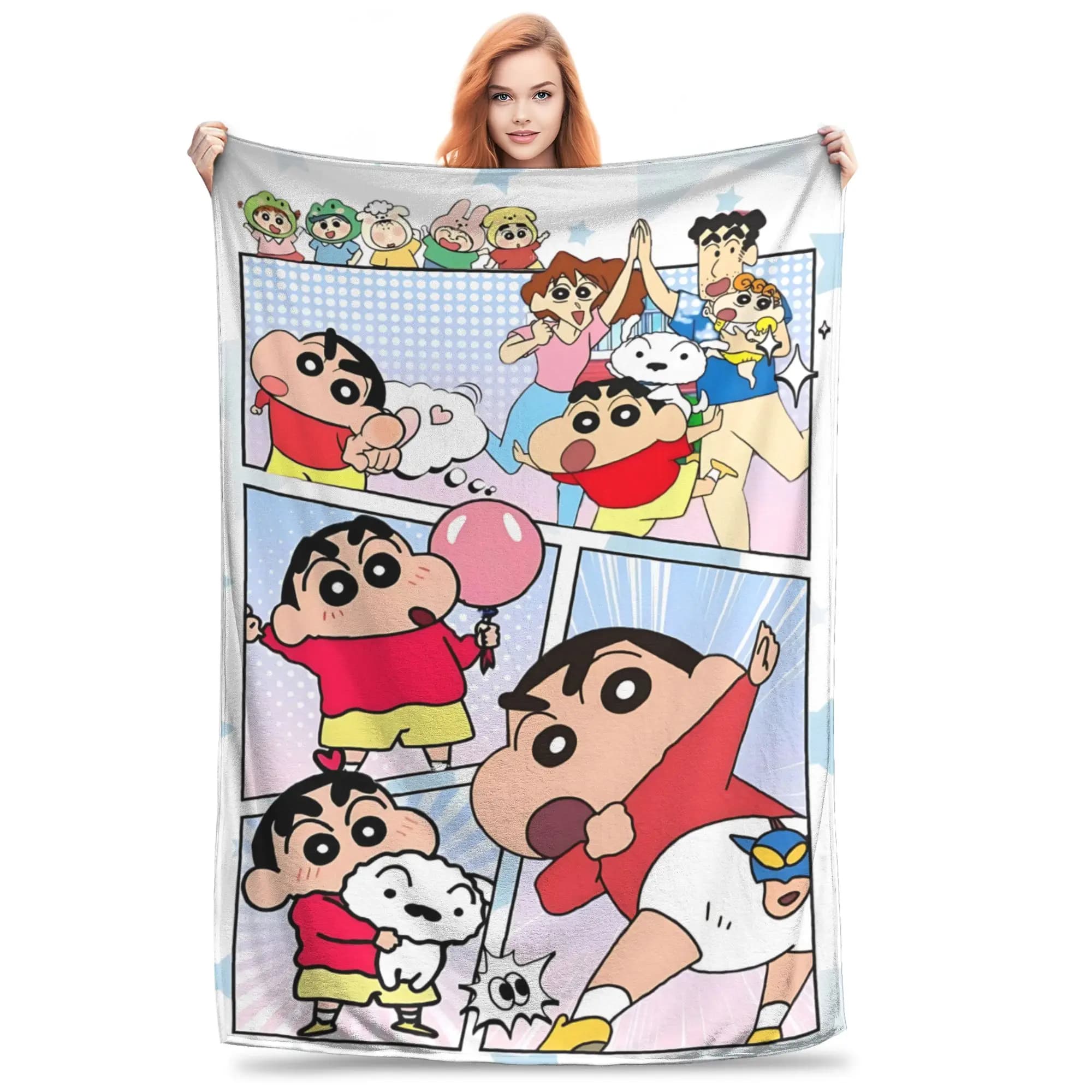 1PC Crayon S Shin chan home room decorations Winter Blankets for Adults Bedding Home Interior Sofa Knee