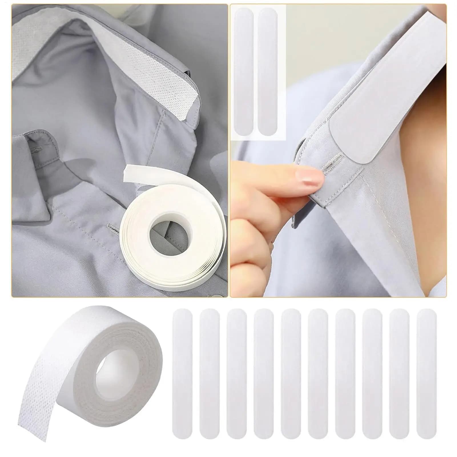 Shirt Collar Protector Neck Sweat Control Liner Patches Shirts Collar Sweat Pads for Outdoor Casual Formal Party College Travel