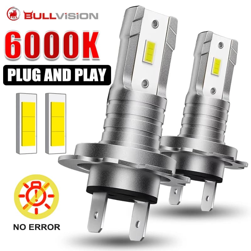2 Pezzi Luci LED H7 1:1 Mini 30000LM per Auto, Lampadine LED H7 per Fari 6000K Super Luminose Senza Ventola Plug&Play con Chip CSP 3570