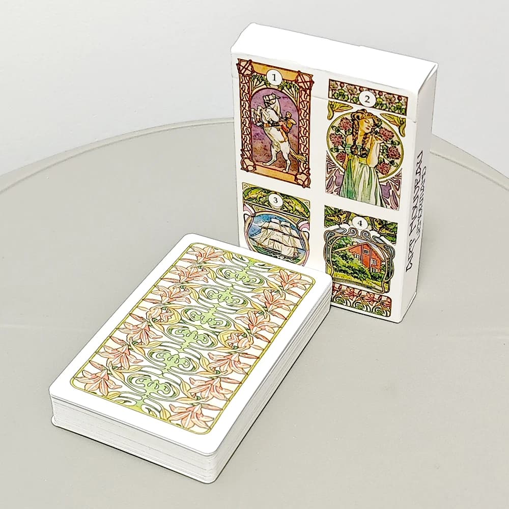 Art Nouveau Lenormand Deck Oracle 36 carte Lenormand in stile Perfect Art Nouveau - 9 * 6 cm