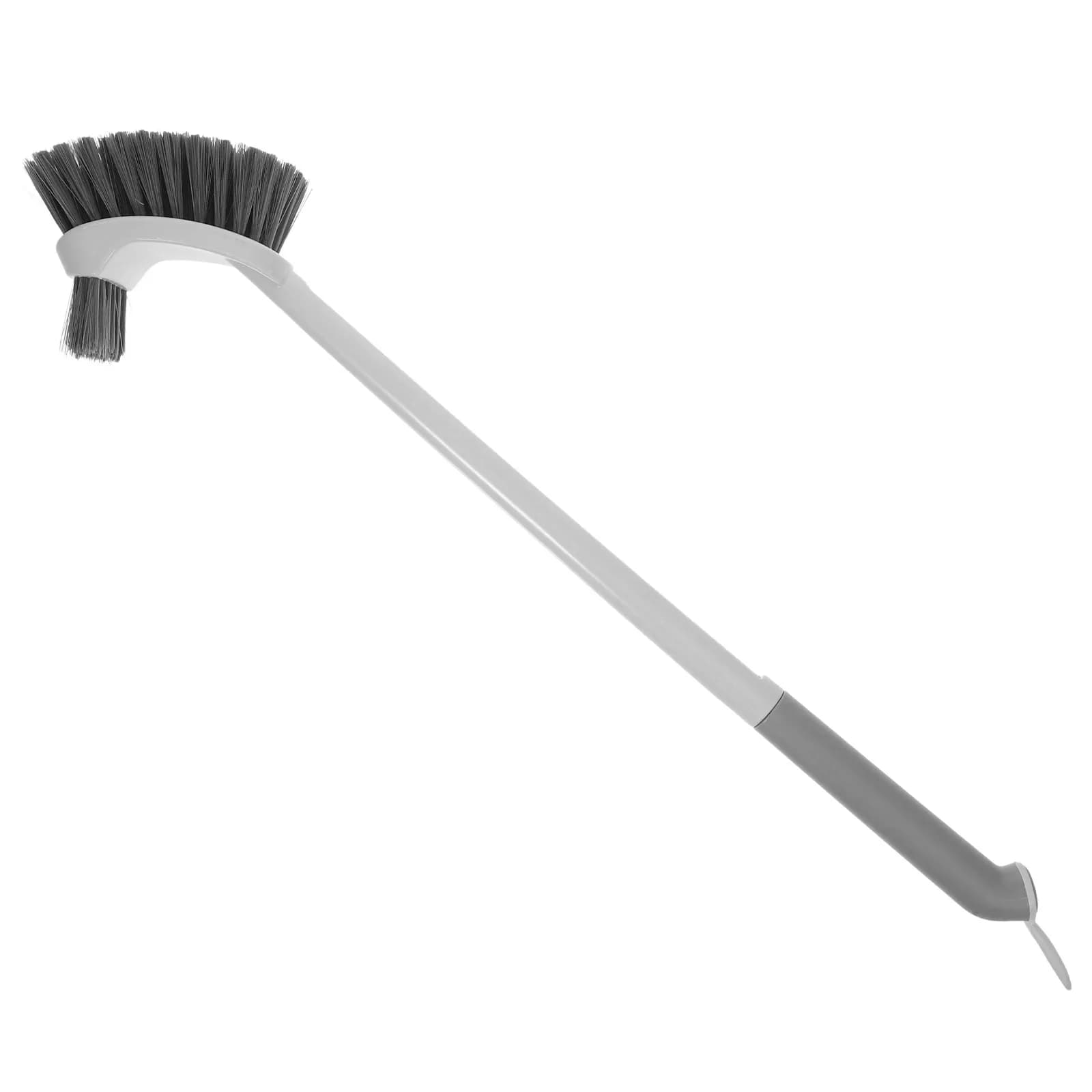 Long Handled Toilet Brush Curved Toilet Rim Cleaner Bathroom Accessory Nonslip Grip Deep Cleaning Scrubber Bathroom Accessories