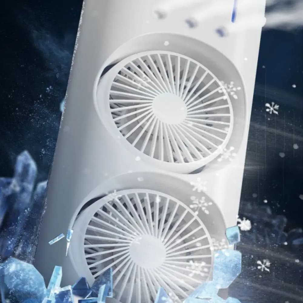 Ambient Lighting 3 In 1 Air Conditioner Portable Dual-Head Humidifier Low Noise Desktop Fan Fan Home