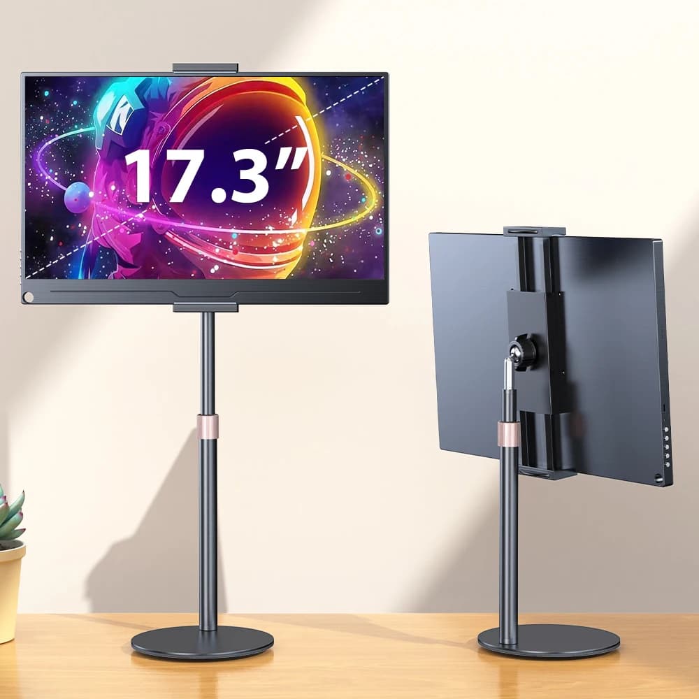 UPERFECT Portable Monitor VESA Stand for 15.6'' 17.3'' Adjustable 360° Swivel Bracket Tablet Holder Compatible with 4.7’’-17.3"