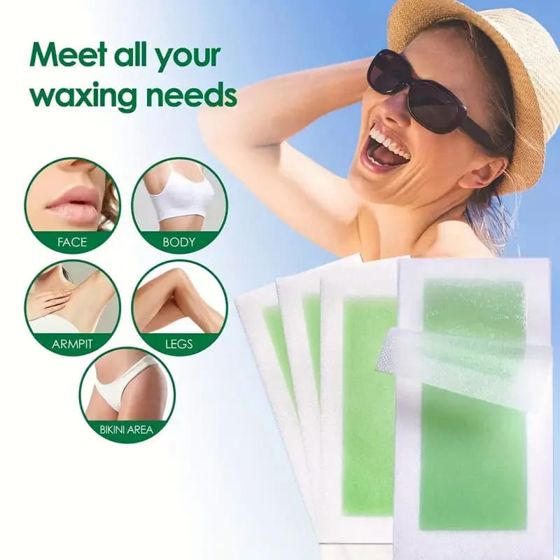 Strisce di Cera Depilatoria per Labbra, Gambe, Corpo e Viso, Strumenti di Alta Qualità per la Rimozione dei Peli, Strisce di Cera per Donne e Uomini, Accessori di Bellezza