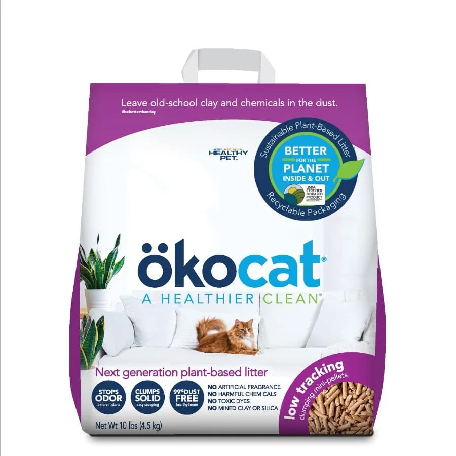 Soluzione Lettiera per Gatti a Basso Contenuto di Polvere con Pellet di Legno Agglomeranti, Formula Senza Polvere e Inodore, Ideale per Uso Interno
