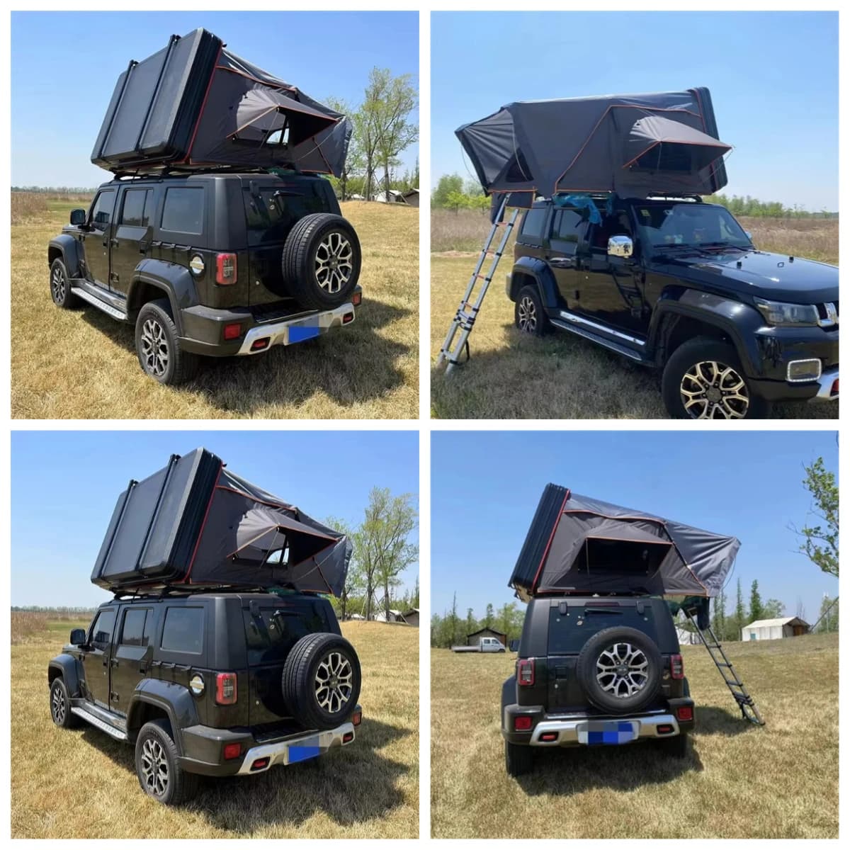 Nuova Tenda da Tetto Rigida in Alluminio 2025 per Veicoli 4x4 Fuoristrada e SUV, Apertura Laterale, Ideale per Campeggio Outdoor