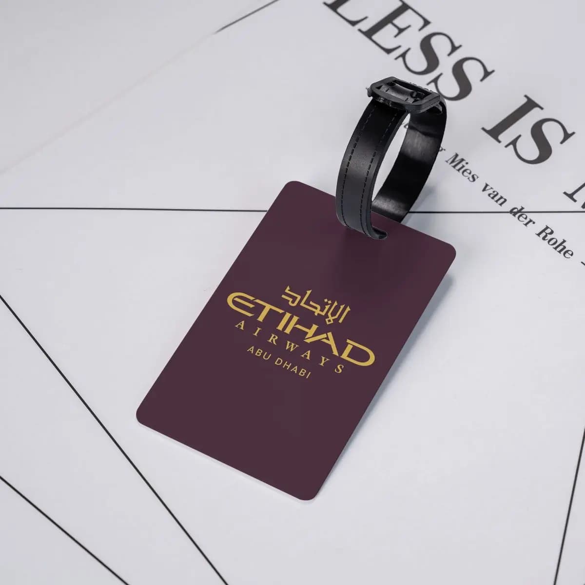 Etichette per Bagagli Etihad Airways, Accessori per Valigie, Tag per Bagaglio da Viaggio, Porta Etichetta con Nome e Indirizzo