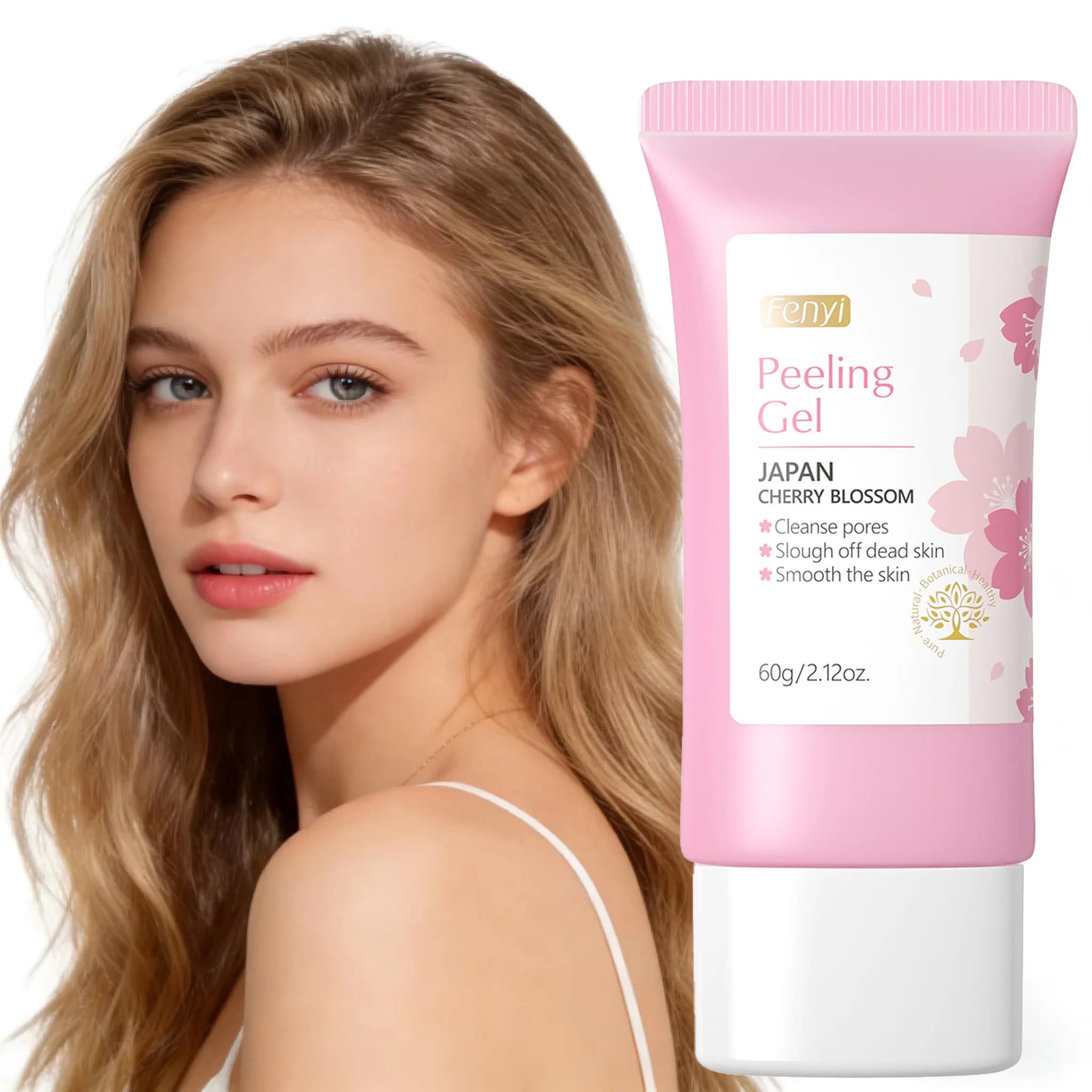 Sakura Peeling Gel Gentle Facial Exfoliator Remove Dead Skin Deep Clean Pores Hydrating Smooth Skin Facial Care 60g