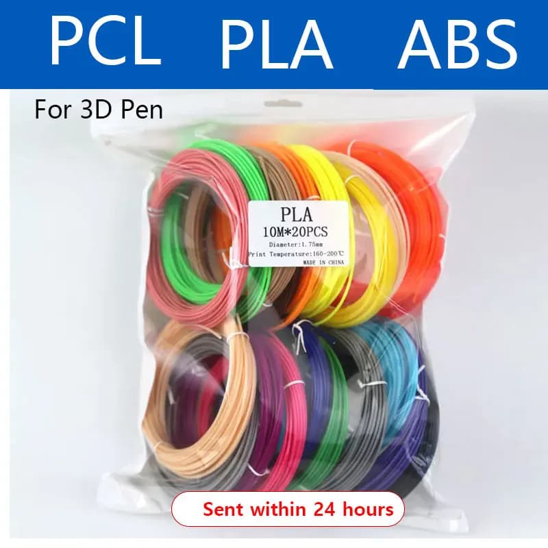 Filament PLA/PCL/ABS for 3D pen 1.75mm diameter plastic, bright colors, non-repective colors, not repetitive for the environment
