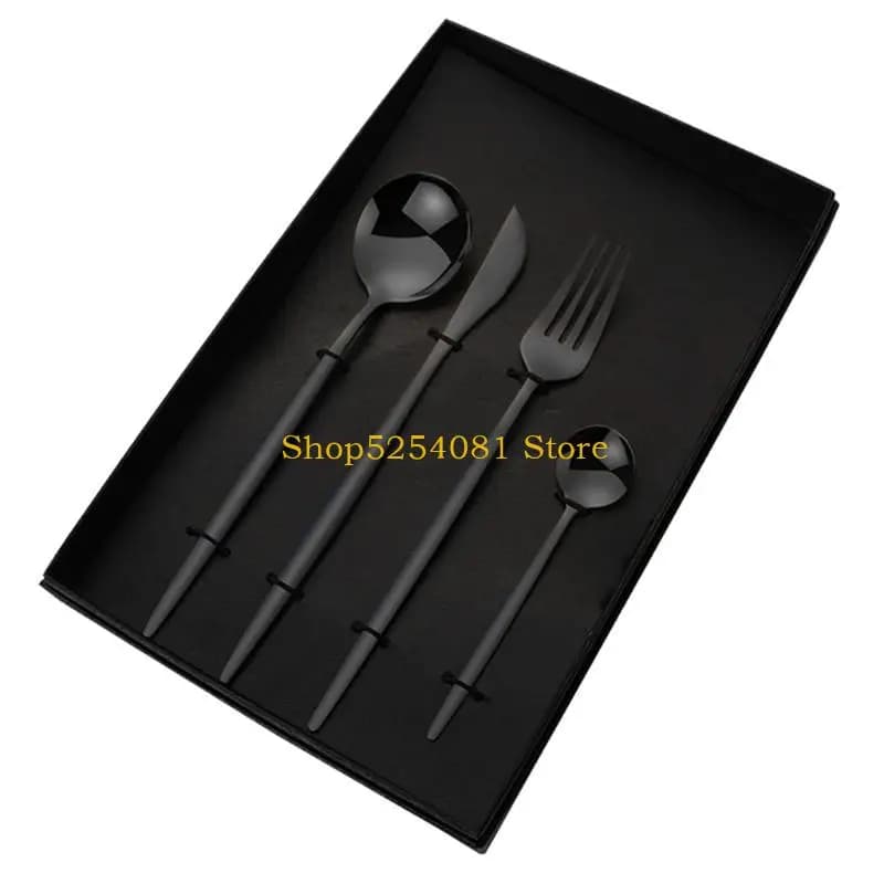 AXYC 4 pieces set cutlery stainless steel knife fork spoon western