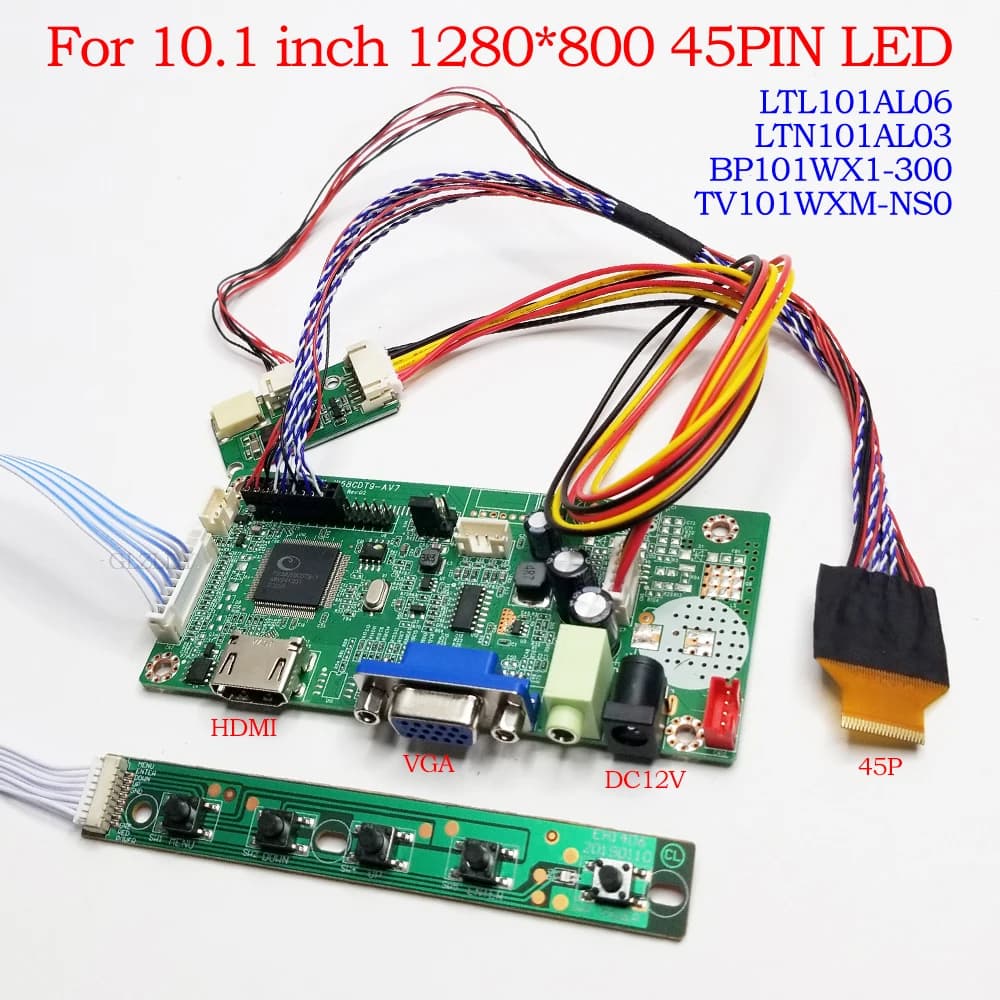 10.1 pollici 1280*800 HDMI VGA Display LCD Scheda Controller Per LTL101AL06 LTN101AL03 BP101WX1-300 TV101WXM-NS0 LTL101AL06 fai da te