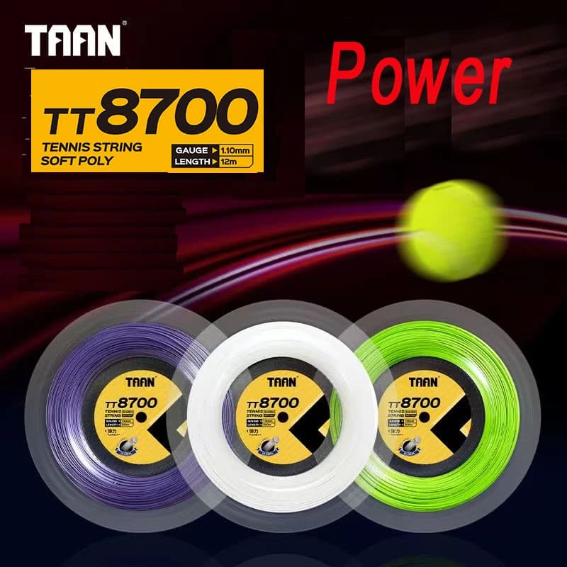 TAAN 8700 1.10mm 200M Soft polyester tennis cords for tennis racket