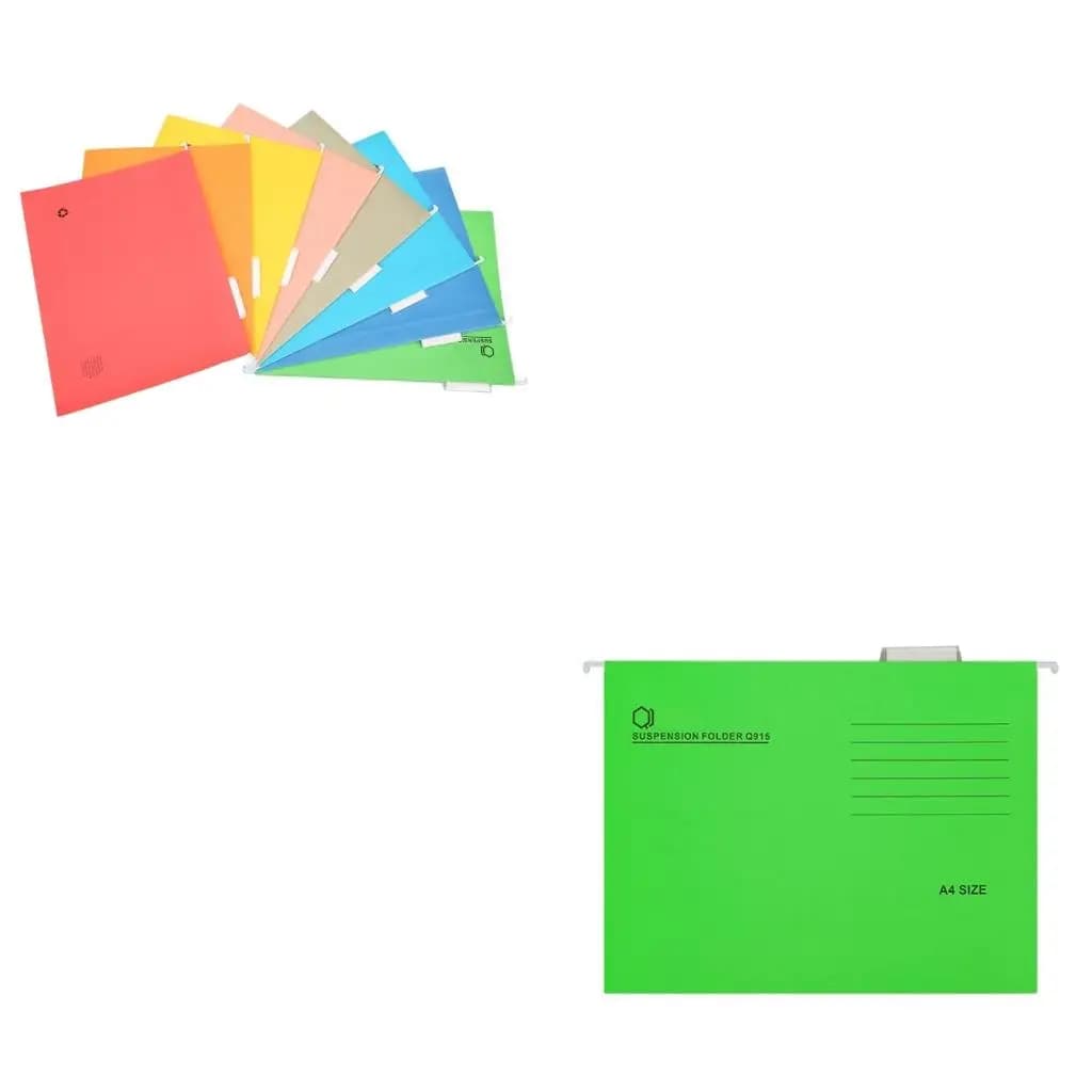 Cartelle sospese per schedari da 8 pezzi con linguette, borsa per documenti