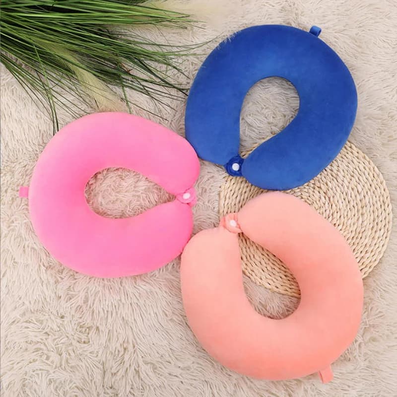 Cuscino da viaggio Cuscino per il collo a forma di U Cuscino per il collo morbido per massaggio Cuscino per aereo per dormire Biancheria da letto per assistenza sanitaria cervicale Cuscino cervicale