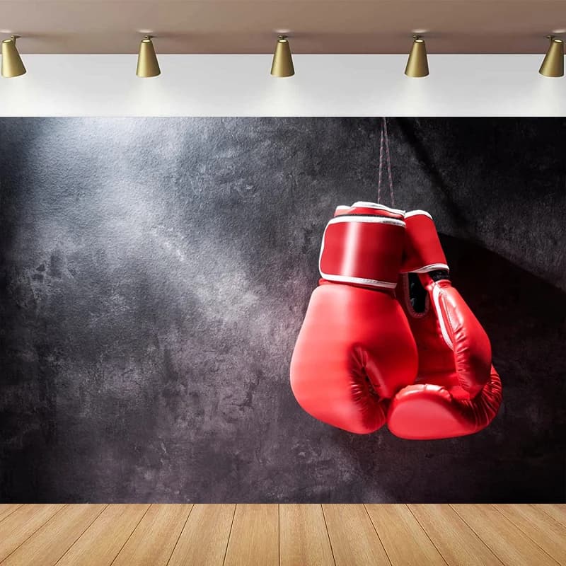 Photo background Gym Boxing Sports Match Boxing Glove Red Gym Equipment Children Adults Portrait Background Photo Studio Poster