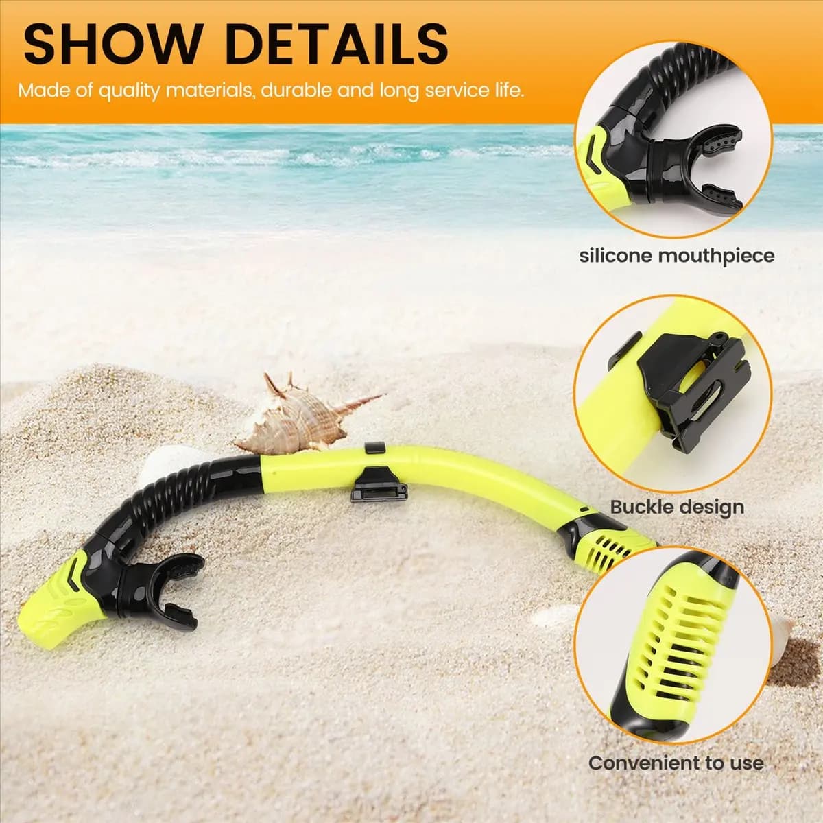 Dry snorkeling pipe for athletics, for easy breathing, with top spray valve, underwater swimming equipment for adults, men and women A