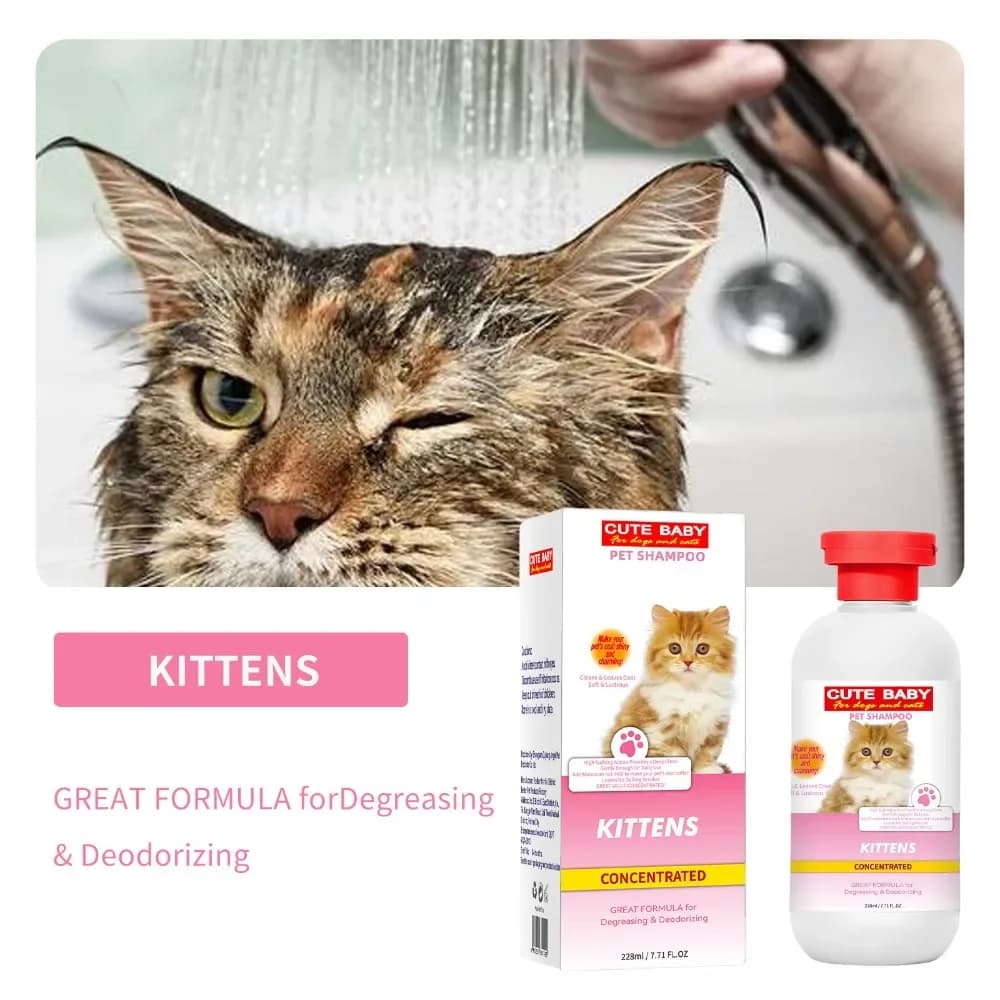 228ml Nuovo Pet Shampoo Bagno Ammorbidire I Capelli Rimuove Gli Odori Profumo di Lunga Durata Gatti Shampoo Cani Detergente Bagno Gel Animali Domestici Prodotti