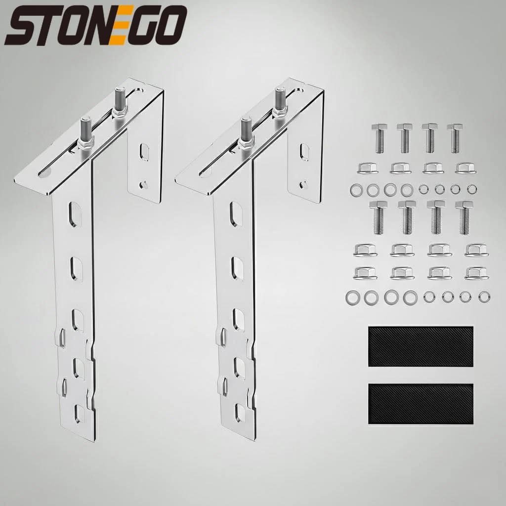 Staffe di Montaggio per Pannelli Solari da Balcone con 2 Ganci, Accessori per Pannelli Solari