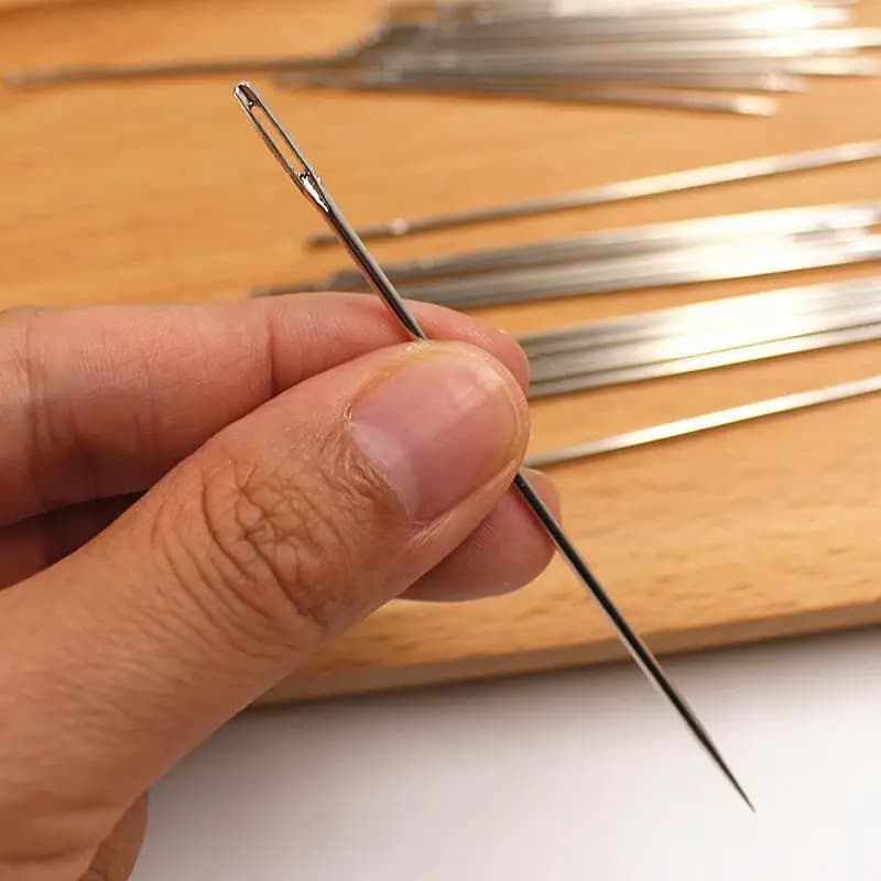 Aghi da cucito grandi, aghi per ricamo spessi, aghi lunghi in acciaio per quilting, aghi con foro grande, kit da cucito