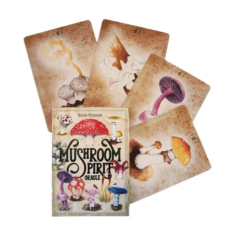 Mushroom Spirit Oracle Cards 36pcs Fate divinazione tarocchi carte versione inglese mazzi di tarocchi Party Fortune Telling giochi da tavolo