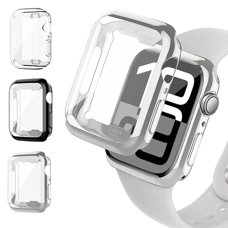 TPU Cover for Apple Watch Series 11 10 9 8 7 SE 6 5 4 41mm 44mm 40 45mm 42 46mm Bumper Screen Protector iWatch Case Accessories