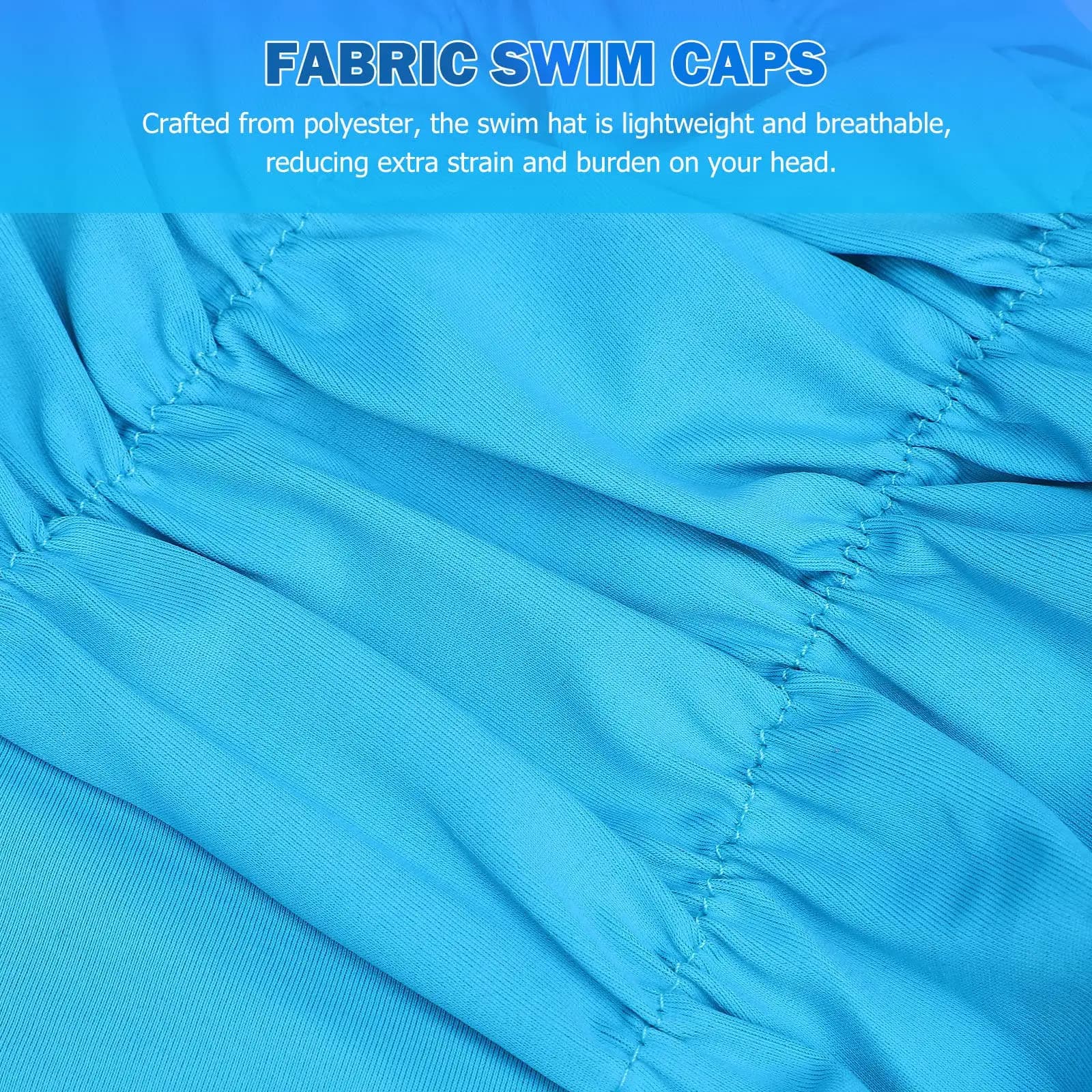 2 Pezzi Cuffie da Nuoto Elastiche in Tessuto Plissettato, Accessori Unisex per Nuoto, Cuffia da Bagno per Trecce e Dreadlock