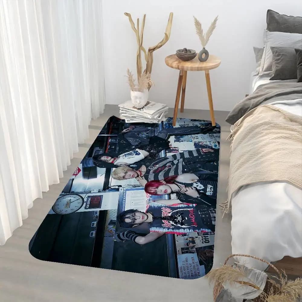 Tappetino Rettangolare Antiscivolo X-XLov del Popolare Gruppo K-pop, Morbido Tappeto per Interni ed Esterni, Decorazione per Hotel