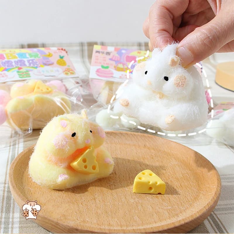 Simpatico giocattolo da spremere per criceti - Regalo sensoriale antistress in silicone TPR per bambini e adulti, divertente giocattolo per pizzicare la decompressione