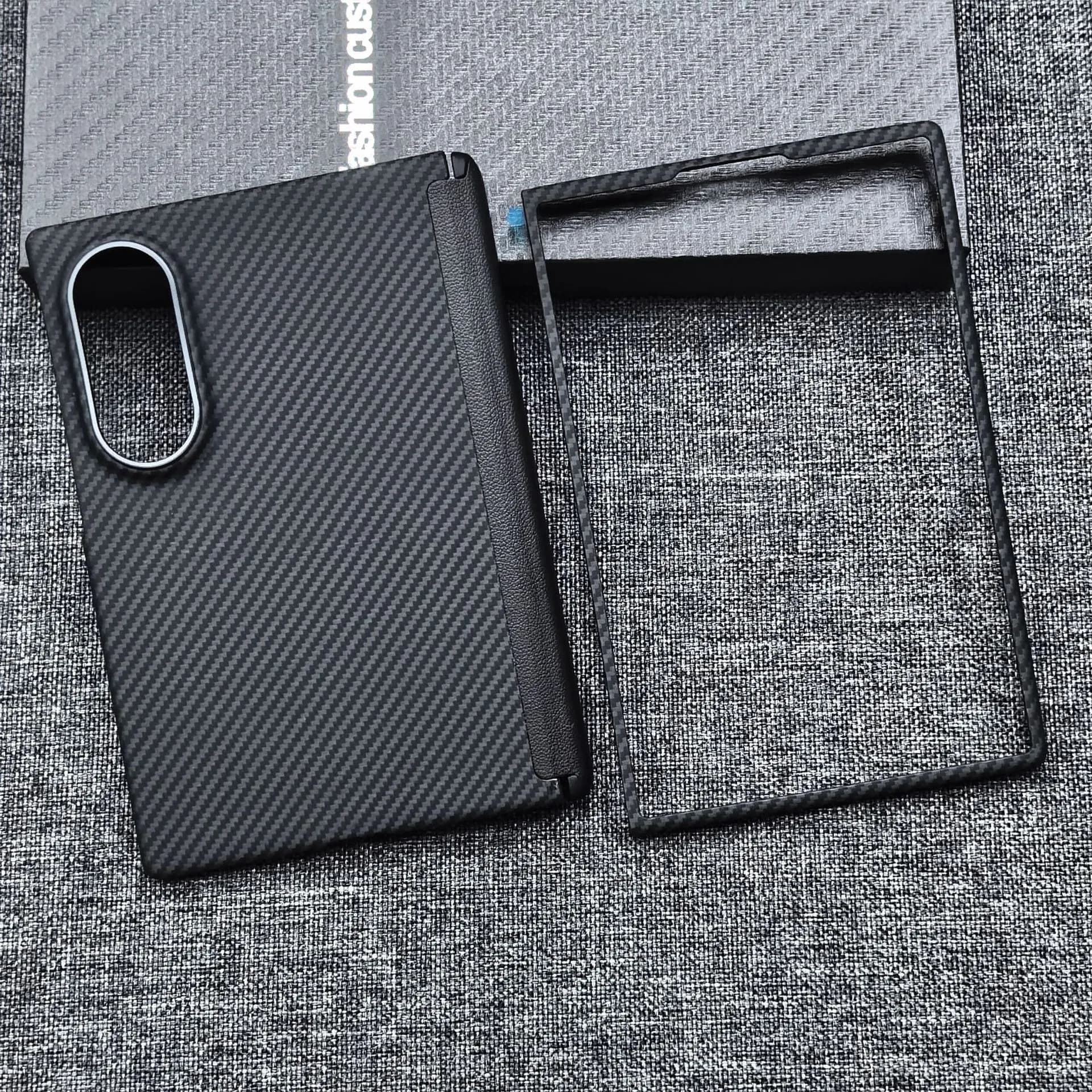 Case For Samsung Galaxy Z Fold 8 Wide Carbon Aramid Fiber Magsafe Magnetic Ultra-Thin Hinge Shaft Wrap Protective Phone Cover