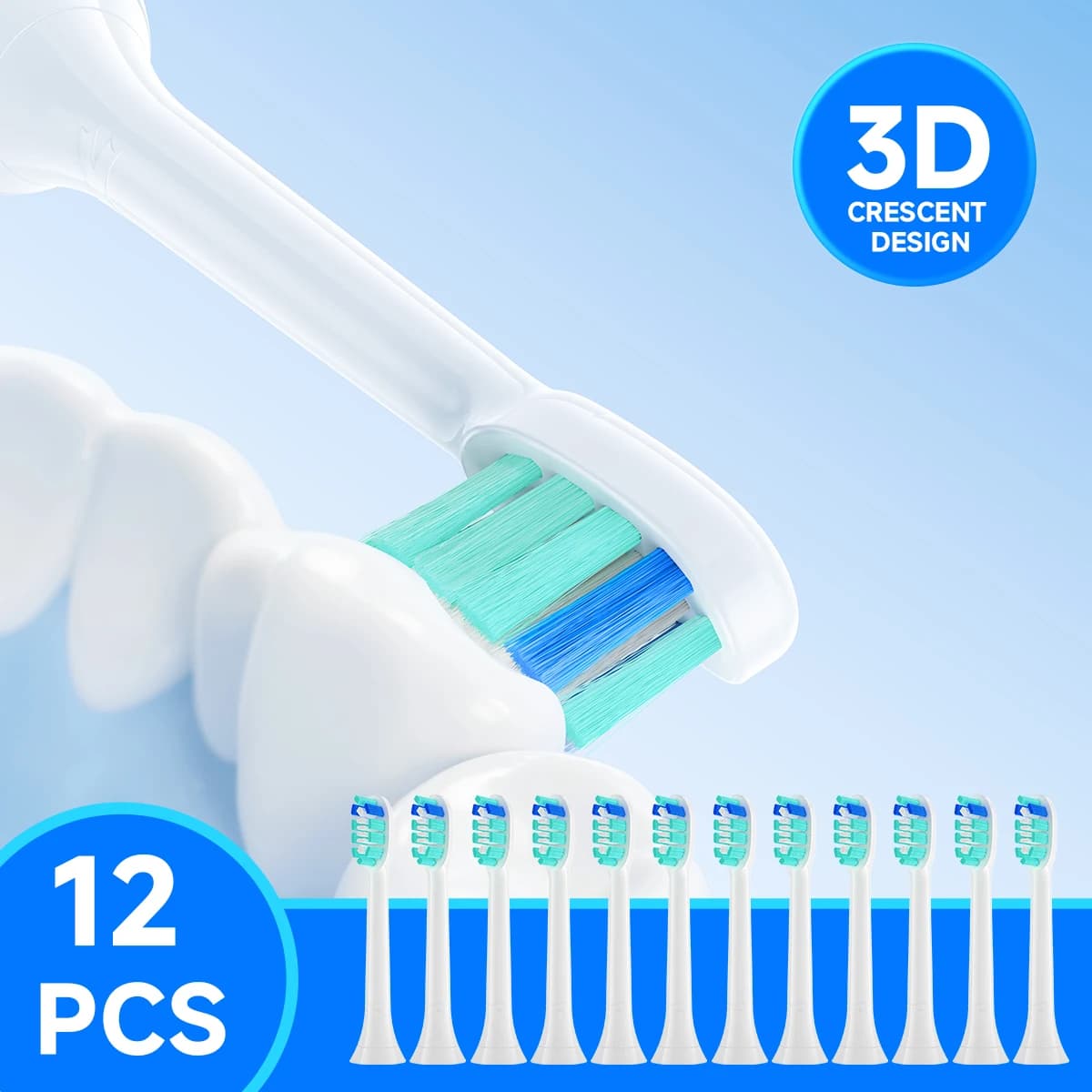 Testina per spazzolino elettrico compatibile con i modelli Philips Sonicare serie HX5/HX6/HX7/HX8/HX9