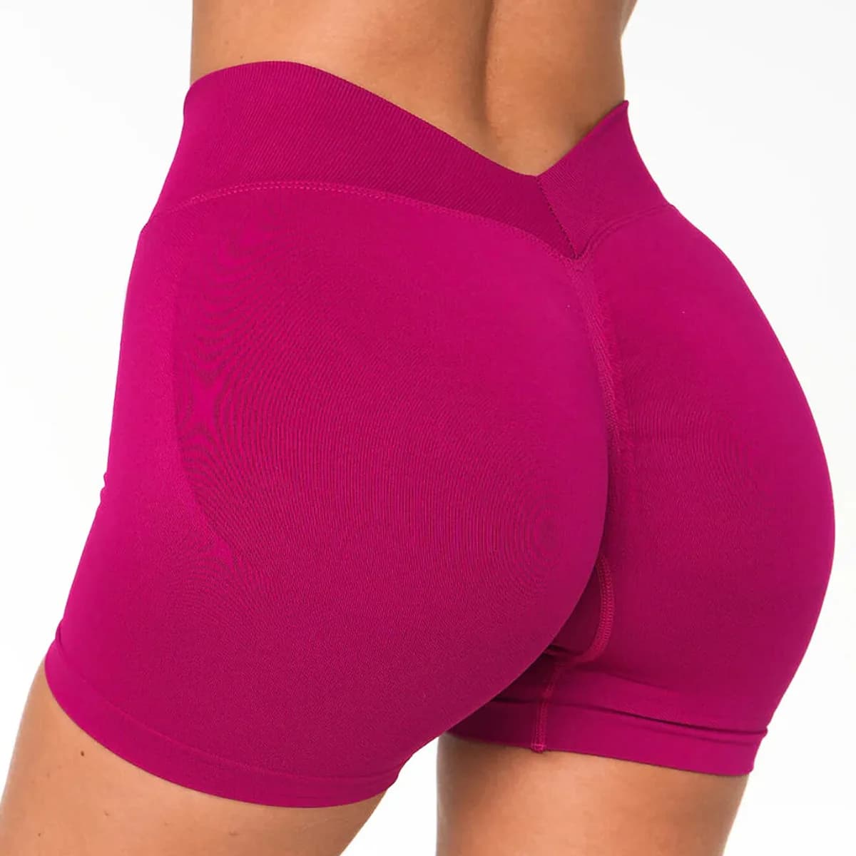 Pantaloncini da Allenamento Senza Cuciture per Donne, Shorts Aderenti con Fascia a V, Pantaloncini da Yoga e Corsa da 3 Pollici