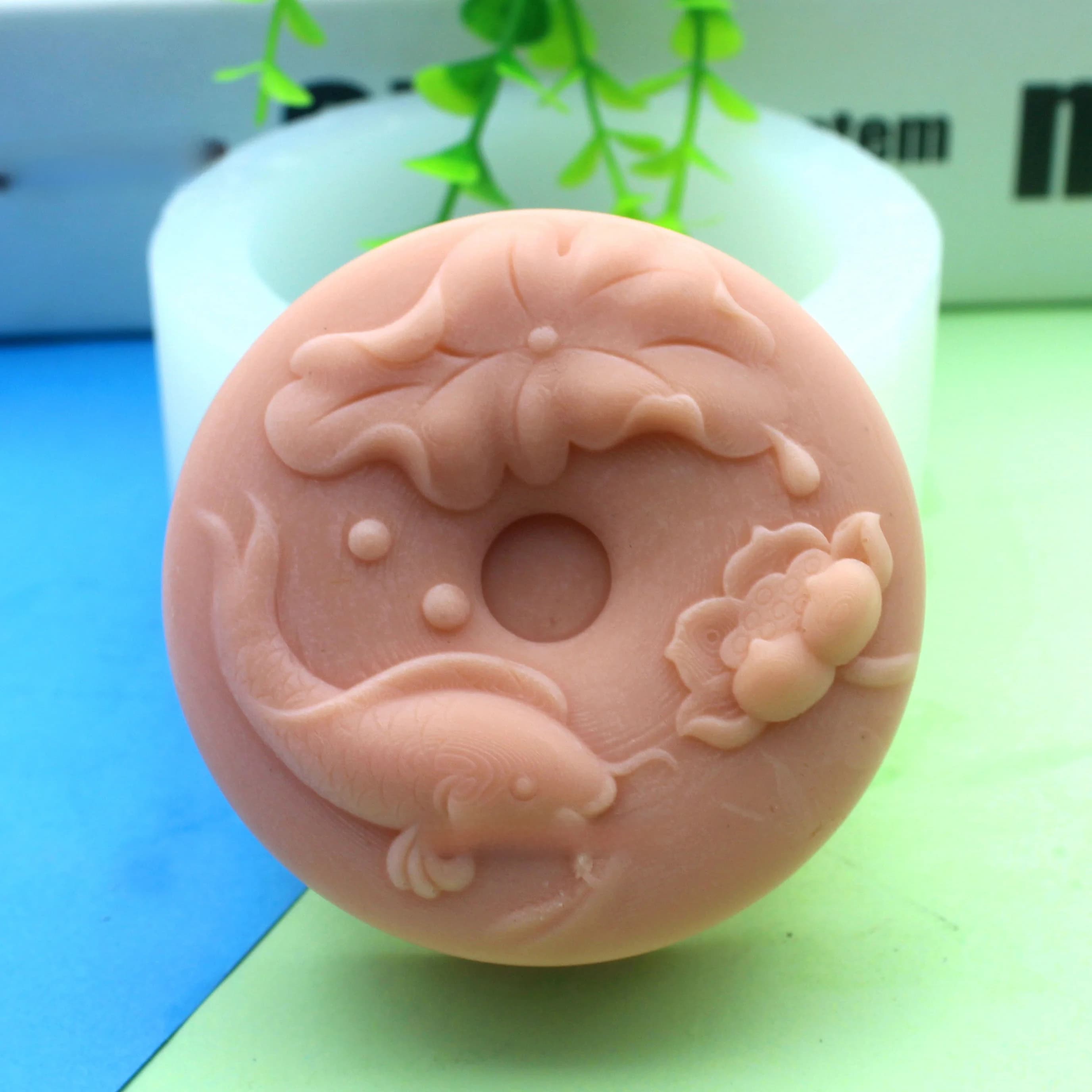 Stampo in Silicone per Sapone Artigianale, Cubetti di Ghiaccio, Utensili da Cucina, Attrezzatura per Fai-da-Te, Serie Floreale