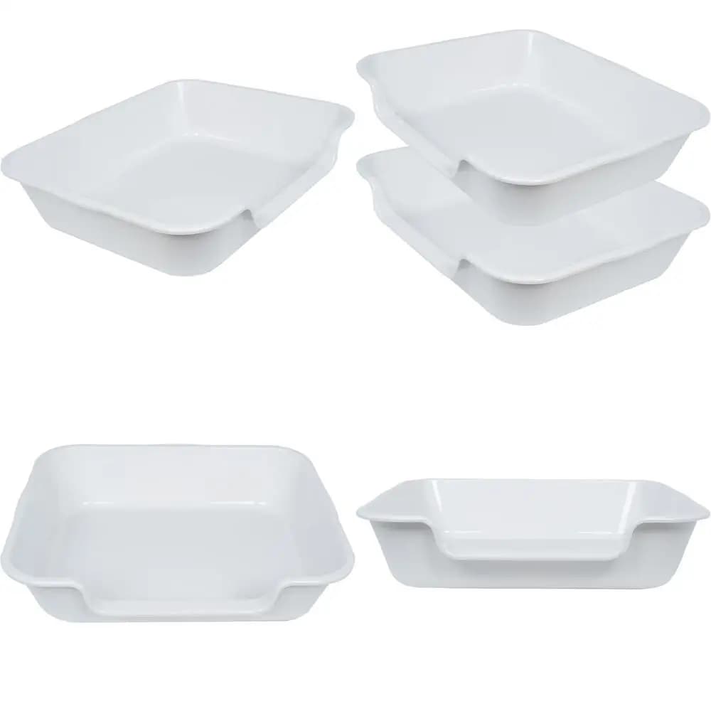 Lettiera per Gatti Extra Large a Basso Profilo - Dimensioni Jumbo per Gatti Anziani o di Taglia Grande (Grigio, 61 cm L x 51 cm L)