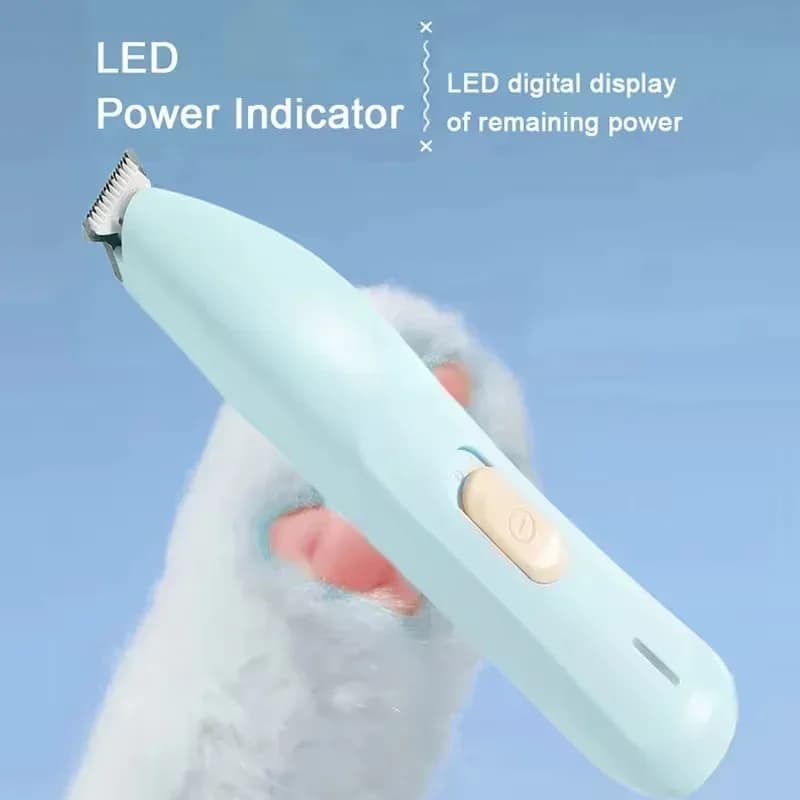 Tosatrice Elettrica per Animali Domestici con Luci LED, Tagliacapelli per Zampe, Ricaricabile USB, Rasoio Professionale per Cani e Gatti