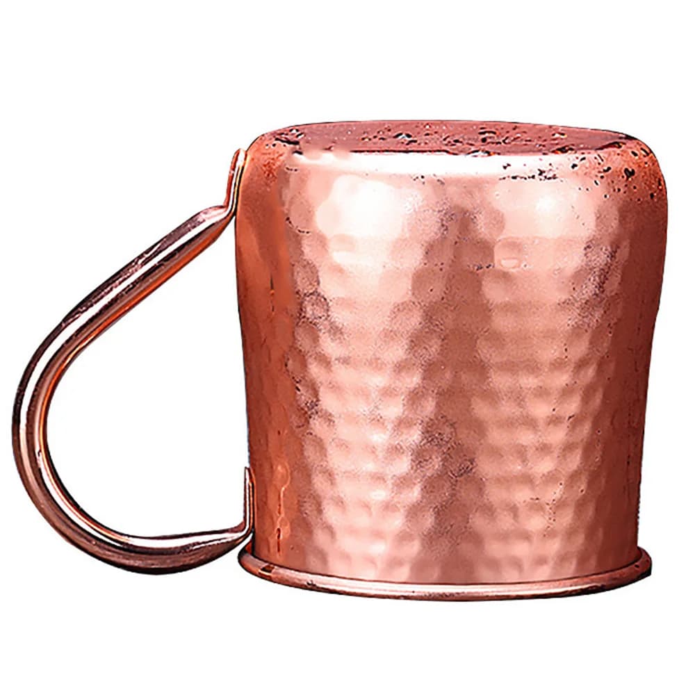 Boccale in Rame Martellato AC76 per Birra/Latte, Tazza Artigianale per Moscow Mule, Stoviglie per Bevande, 520ML