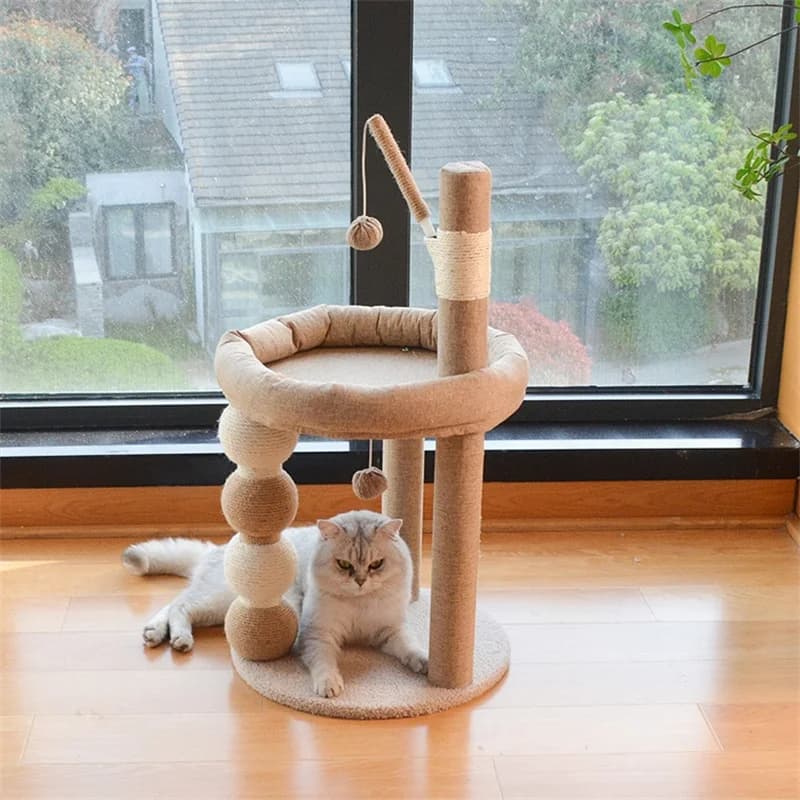 Pet Cat Toy Climbing Frame tiragraffi post Cat Funny Cat Stick Balls durevole Sisal Scratching Board forniture per gatti Cat Grab Column