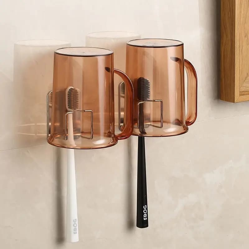 2/3/4 pezzi portaspazzolino in acciaio inossidabile 304 organizer da bagno a parete design compatto salvaspazio ecologico