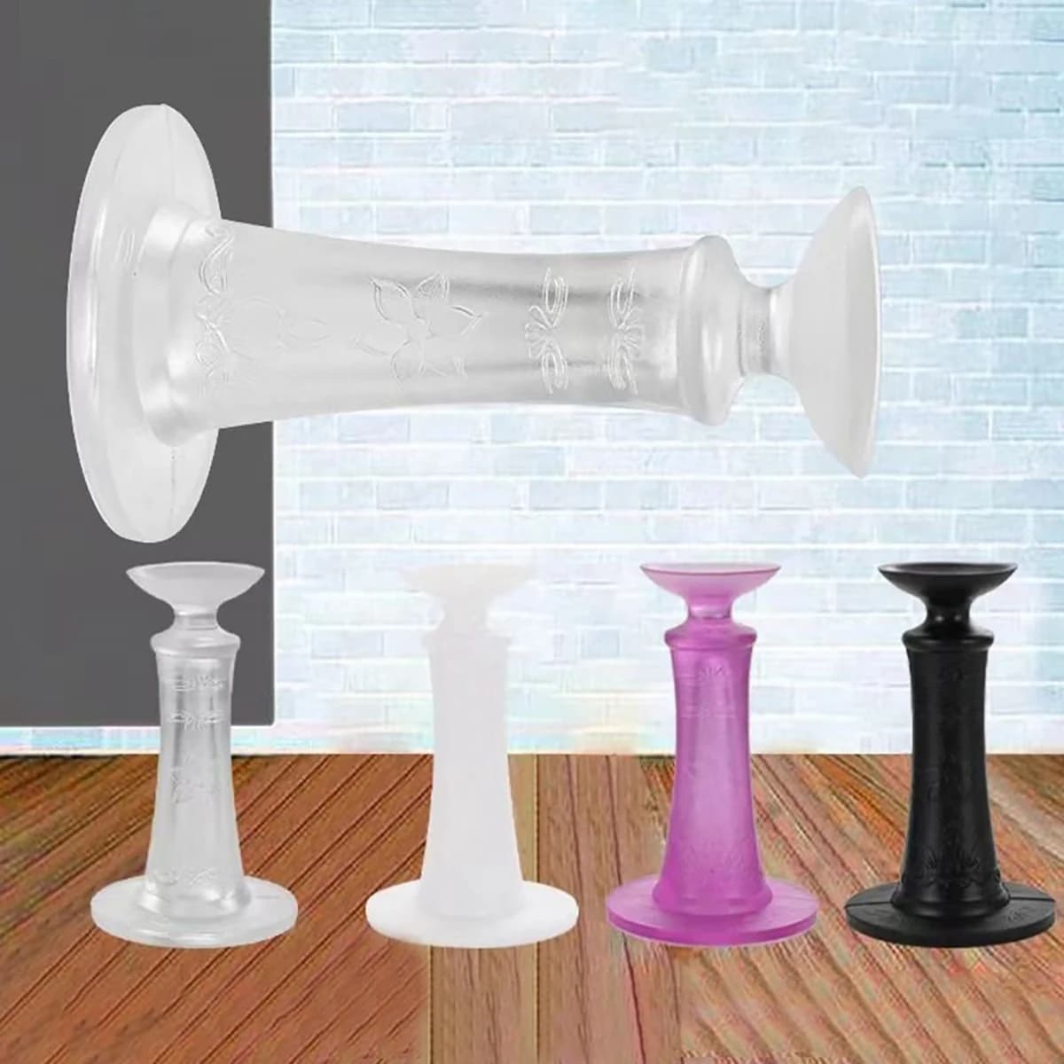 Protezione da parete per fermaporta in silicone trasparente, senza perforazione, bancarelle per porte impermeabili, antiurto, riduzione del rumore per porte e finestre