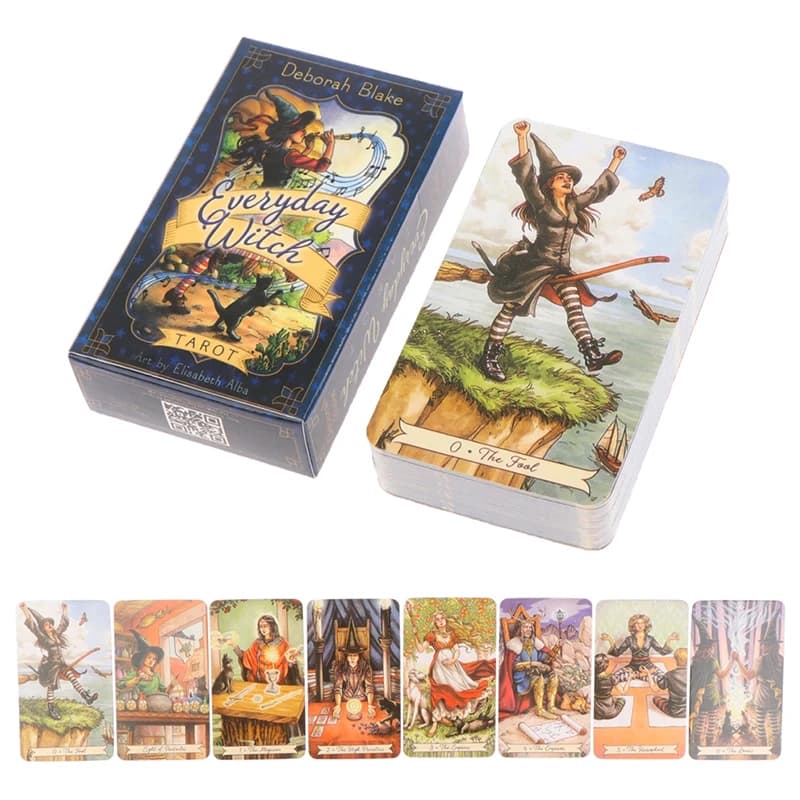 78 pz/scatola carte dei tarocchi della strega di tutti i giorni gioco da tavolo inglese carte da gioco guida divinazione Fate carte dei tarocchi forniture per feste