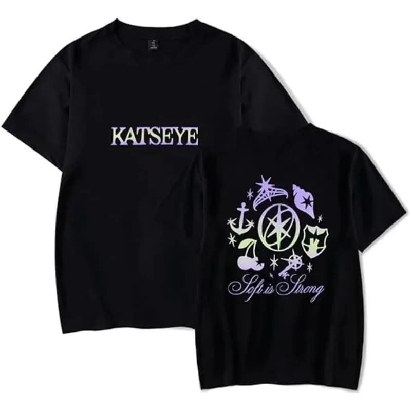 Katseye Merch Sad T-shirt Neutra Moda Musica pop Camicia a maniche corte Abbigliamento sportivo Camicia da strada T-shirt moda estiva fresca