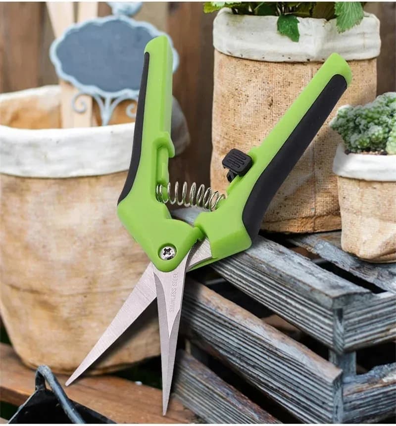 Stainless steel non-slip flower scissors, garden shears for pruning, work-saving scissors for flower branches, fruit and vegetable shears