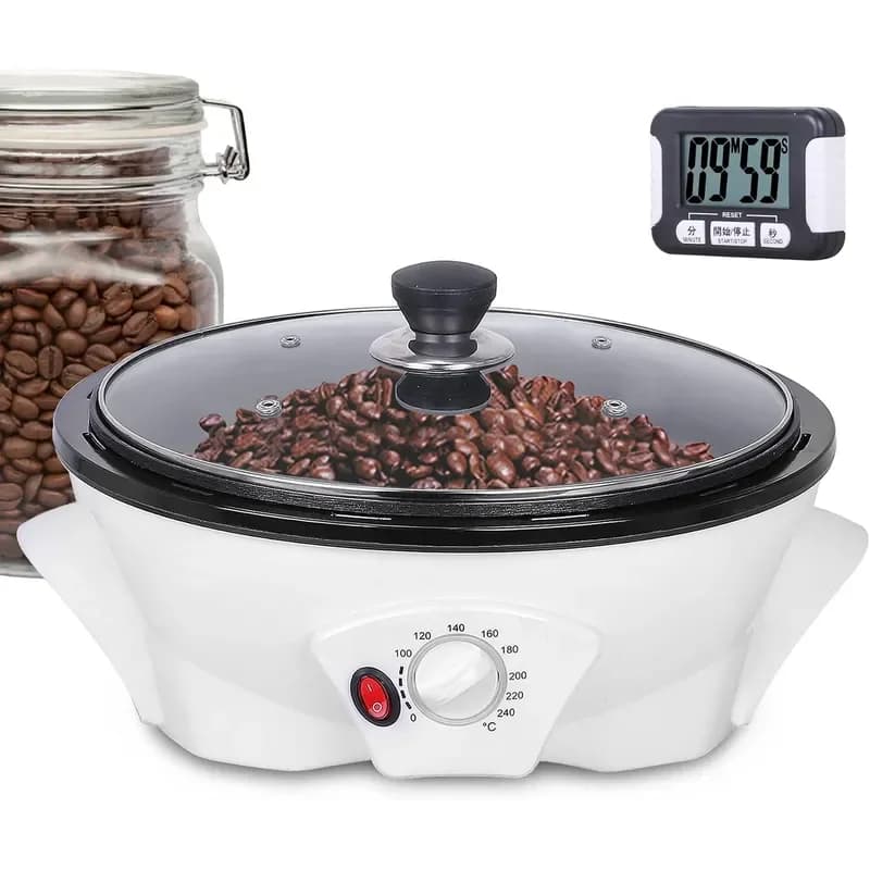Electric Coffee Bean Roaster Machine for Home Use 1.1lb Capacity