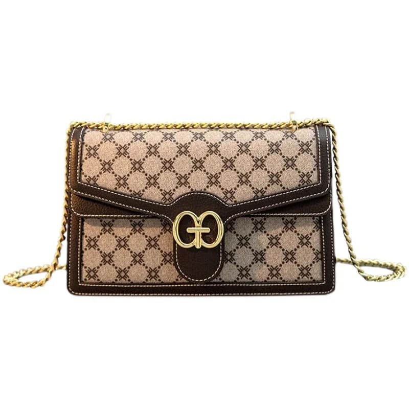 Classic Original Textured Diaper Bag Square Satchel Retro Shopping Party Shoulder Bag For Women