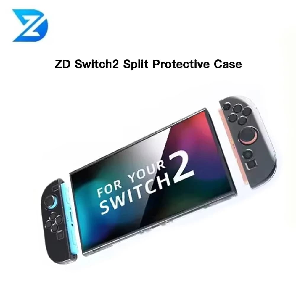 Custodia Protettiva Divisibile ZD per Switch 2, Progettata su Misura per Console da Gioco Switch 2, Design a Inserimento Diretto