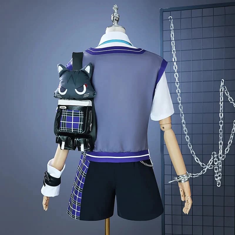 Costume Cosplay Genshin Impact Wanderer Scaramouche, Vestito Mega Coffee Coreano, Parrucca, Uniforme per Uomo e Donna, per Feste;
